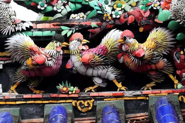 潮州嵌瓷，屋頂生花
